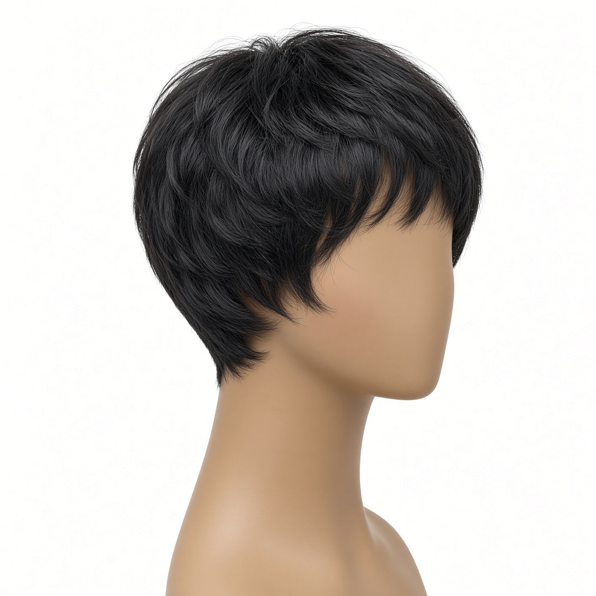 Jet Black Pixie Cut Wig – Soft, Layered & Effortless